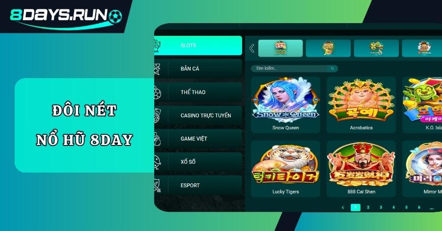 Đôi nét về sảnh game Nổ Hũ 8DAY