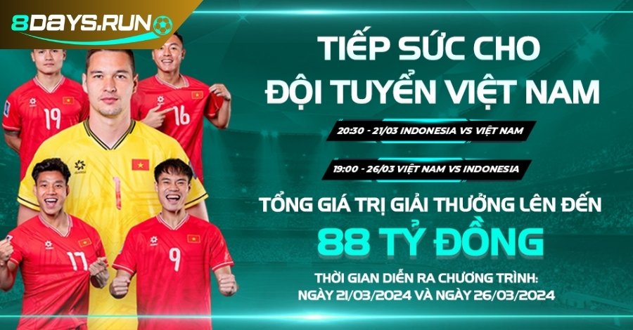 Tiếp sức cho đội tuyển Việt Nam - Giải thưởng 88 tỷ đồng