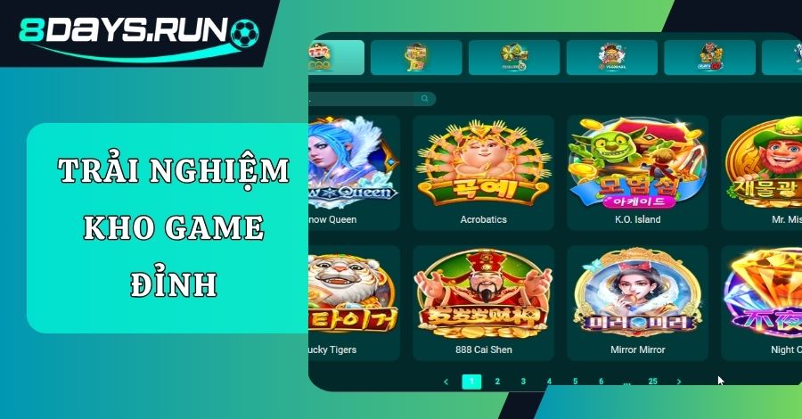 Kho game 8DAY siêu khủng